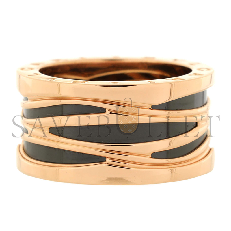 Bv1g*ai b.zero1 design legend zaha hadid four band ring 18k rose gold